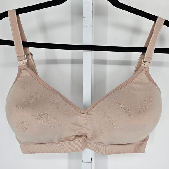 Jessica Simpson Womens Sz 1X Lightly Lined Nursing Bra Beige - Picture 1 of 4
